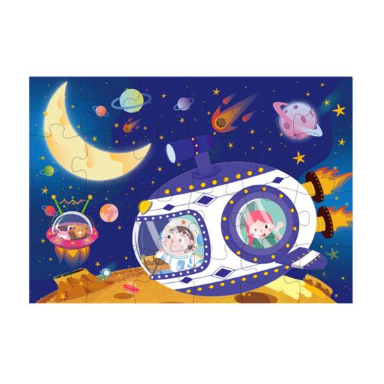 24/48/60Pcs/Set Cartoon Jigsaw Puzzle Toy Animal Vehicle Dinosaur Preschool Leaning Puzzle Game Toddlers Boys