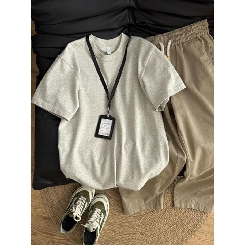 

Мужская однотонная футболка с коротким рукавом в американском стиле, приталенного кроя XL