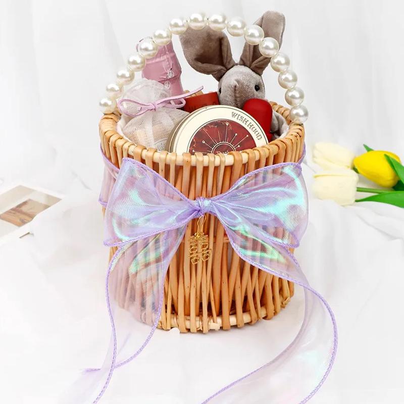 Fishtail Yarn Ribbon Cake Bow Headpiece Gift Baking Embellished Ribbon Flower Packaging Floral Yarn Ribbon
