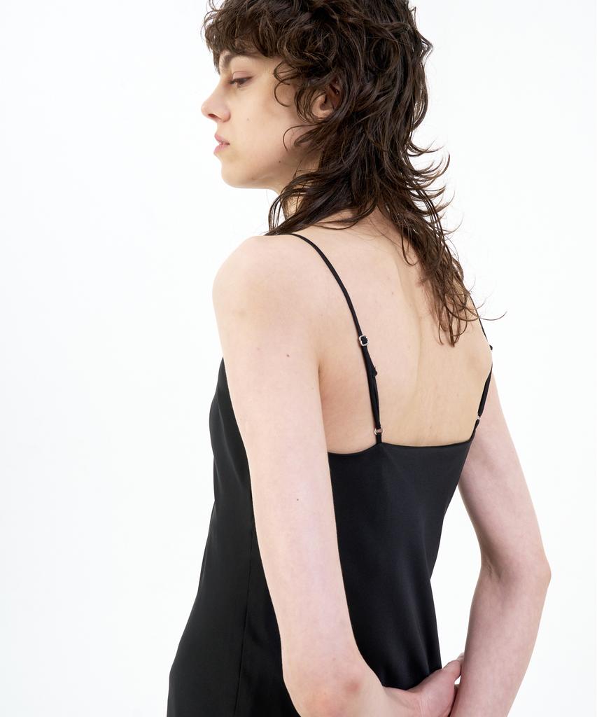 Bikwaieos Maxi Satin Slip Dress_Black