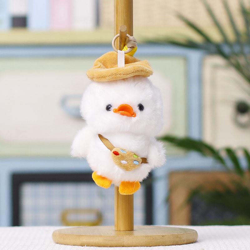 Plush Duck Hanging Ornament With Cartoon Hat For Wedding Decor And Kids Room Gift
