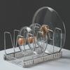 Sturdy Stainless Steel Pot Lid Storage Rack Expandable Storage Rack Kitchen Organization