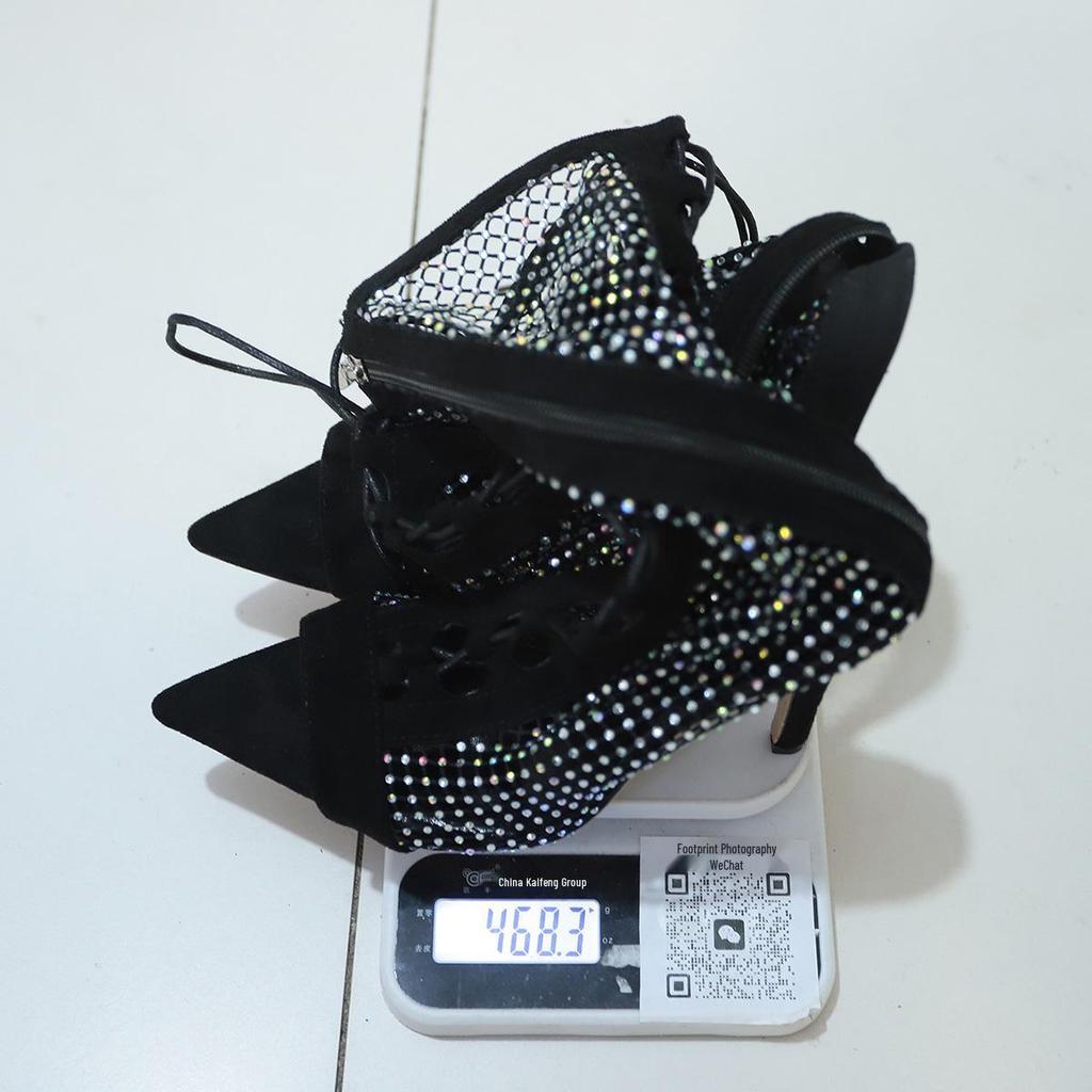 Summer Style Women's High-Heeled Lace-Up Mesh Roman Sandals