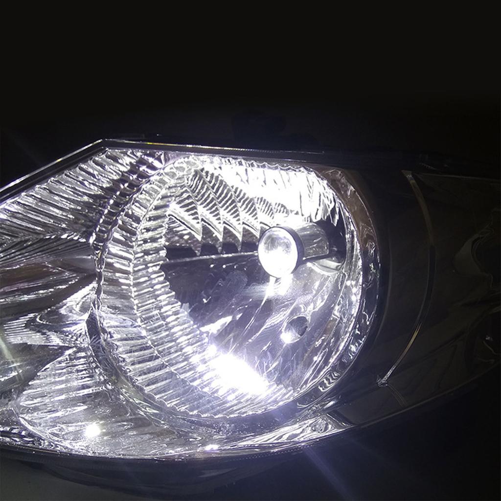 Motorrad LED Scheinwerfer Birne Hohe Helligkeit Fischaugen Lampe Kit Aluminium 12‑24V Fern- und Abblendlicht Y8 H4