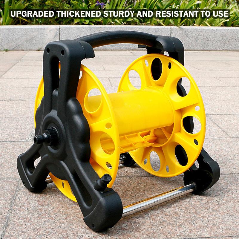 Diy Hose Reel Portable Water Pipe Storage Rack Single Arm Pipe Coiler Garden Hose Reel Abs Water Hose Holder Outside Lawn Yard