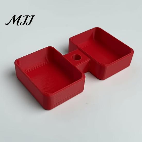 Dipping Sauce Cup for Car 3D Printed Holder Condiment Tray, 2 Compartment Dip Dispenser Container with Straw Hole, Universal Vehicle Tumbler Fast Food