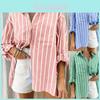 Polo a righe in poliestere con tasca per abbigliamento casual estivo