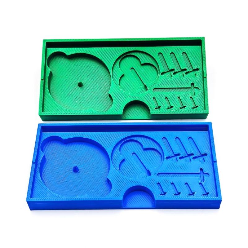 Plastová krabička na ciferníky a ručičky hodinek s více přihrádkami pro designéry šperků a hodináře