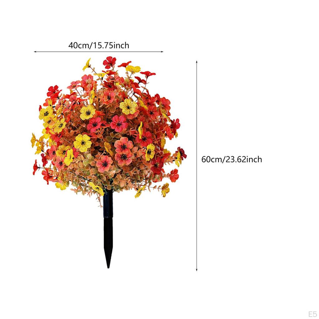 Artificial Flower Garden Stake Yard Decorations Ornament for Porch