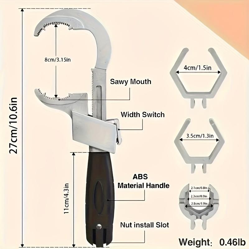 Adjustable Double-Headed Wrench Set,Adjustable Wrenche for Narrow Space, Multi-Functional Tool for Bathroom Disassembly and Assembly, Pipe Maintenance