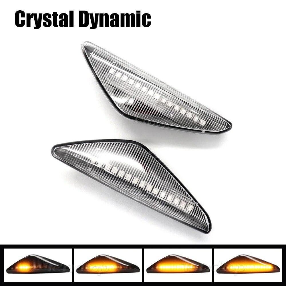 2PCS LED Dynamic Flowing LED Side Marker Turn Signal Lights  For BMW X5 E70 X6 E71 E72 X3 F25