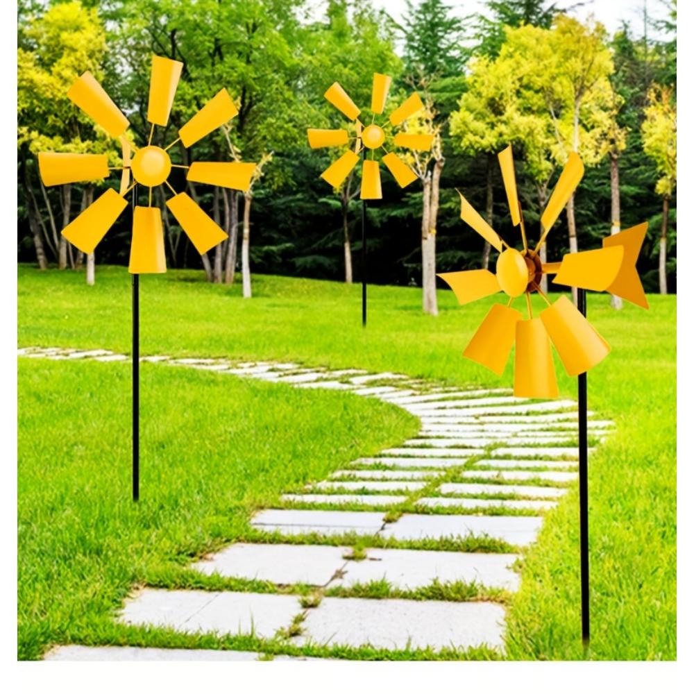 Kreativ metallvindmølle utendørs dekorasjon smijerns hagepynt flyform mote vindmølle egnet for jul Halloween hjemmedekorasjon