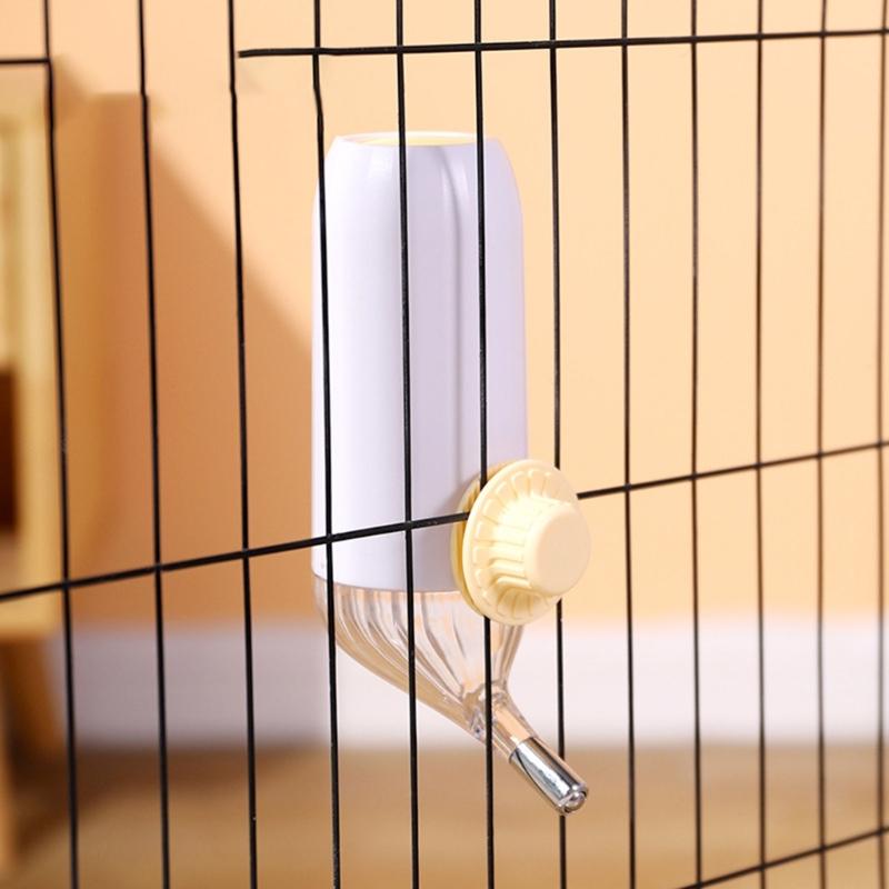 Plastic Water Feeder Bottle Hangings Dispenser Drinker Hamster Cat Dogs Drinking Stainless Steel Pipes Water Dispenser