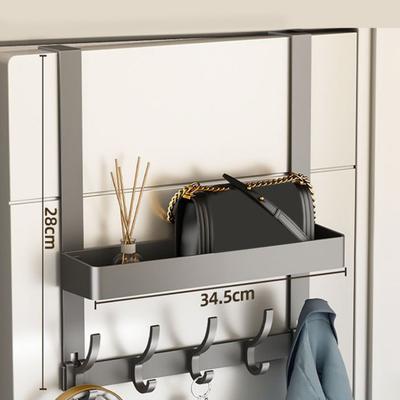 Türregal Doppelschicht-Design Starke Tragfähigkeit Einfache Installation Mehrzweck-Kleiderhaken mit Lagerregal