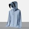 UPF100+ Ice Silk Sun Protection Jacket with Removable Brim - Anti-UV, Cooling, Breathable for Outdoor Use