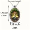 Bohemian Style Tree Glass Pendant Necklace