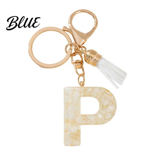 Key Holder For Backpack Keychain Pendant Letter A-Z Charm with Tassel