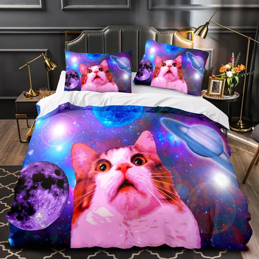 Cartone Animato Gioco Carino Aphmau con Ali Set Letto Ragazzi Ragazze Misura Singola Queen King Copripiumino Federa Letto ragazzi Adulti