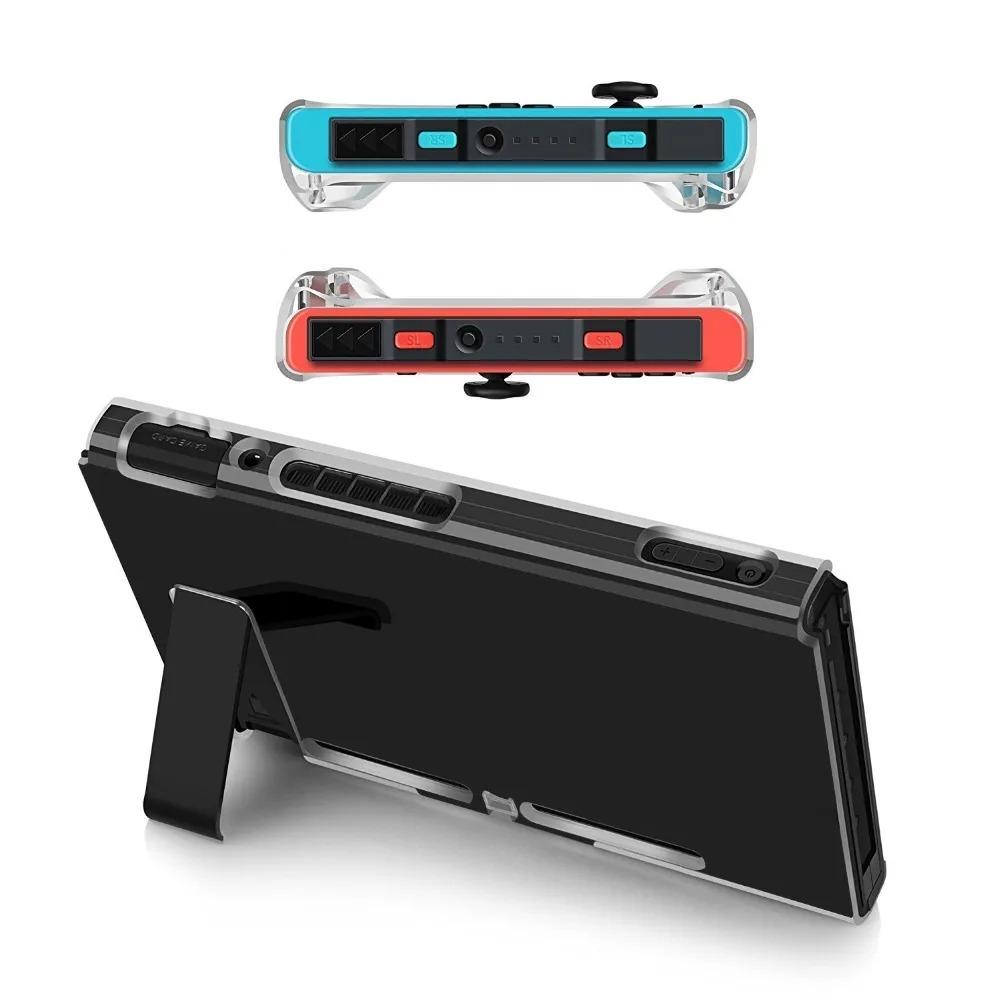 Transparent Crystal Clear Hard Case Shell Cover Protective for Nintendo Switch NS Console Joy-Con Handle Grip Game Console