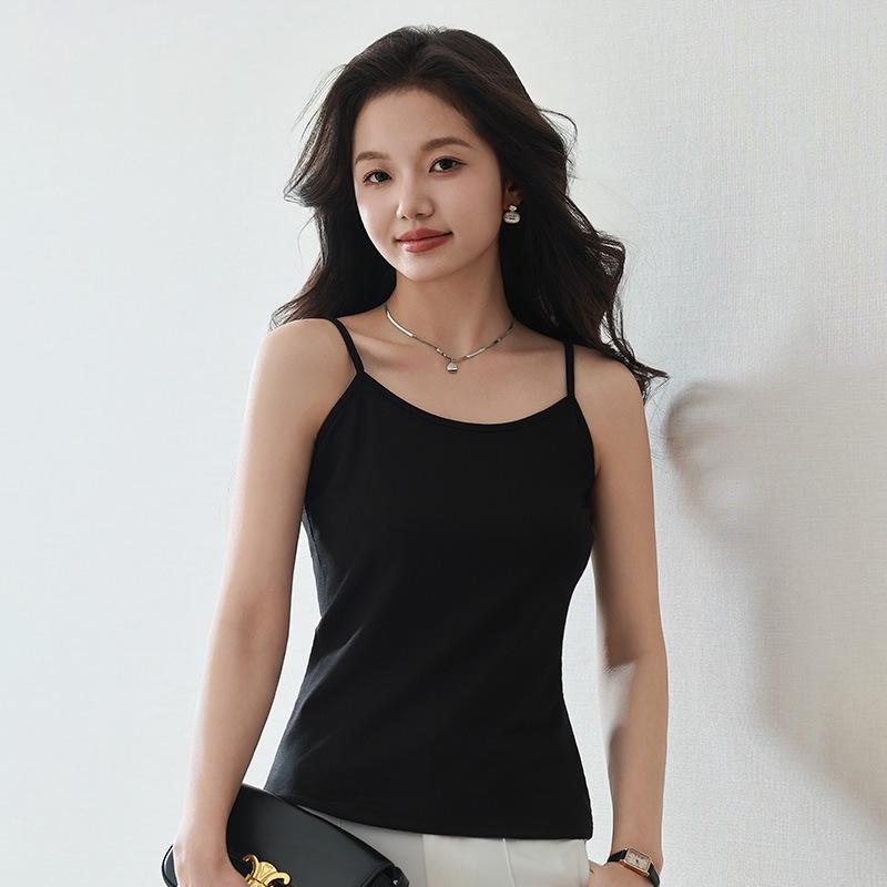 2026 Spring/Summer Women's Slim Fit Color Block Spaghetti Strap Tank Top