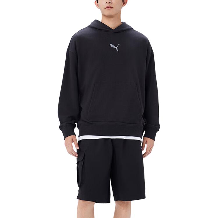 PUMA ESS Sweatshirts Men's Black Hooded Moderate 683480-01