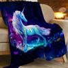 Unicorn Blanket: 50x60 Inches Soft Plush Fleece - Cozy Warmth Decorative Throw for Kids Girls Adults Sofa Bed Home Decor