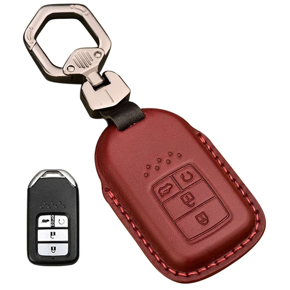 

Чехол для ключа Honda для чехла для смарт-ключа Honda Крышка ключа Натуральная кожа 4 кнопки Мягкий на ощупь Высокое качество Акриловая крышка для ключа Honda Эксклюзив для Honda