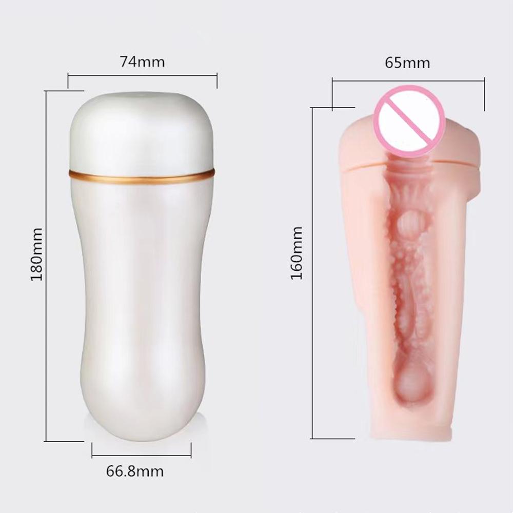 Manual Male Masturbator Cup Realistic Vagina Vacuum Sucking Blowjob Sex Machine For Men Masturbation Pocket Pussy Adult Toys