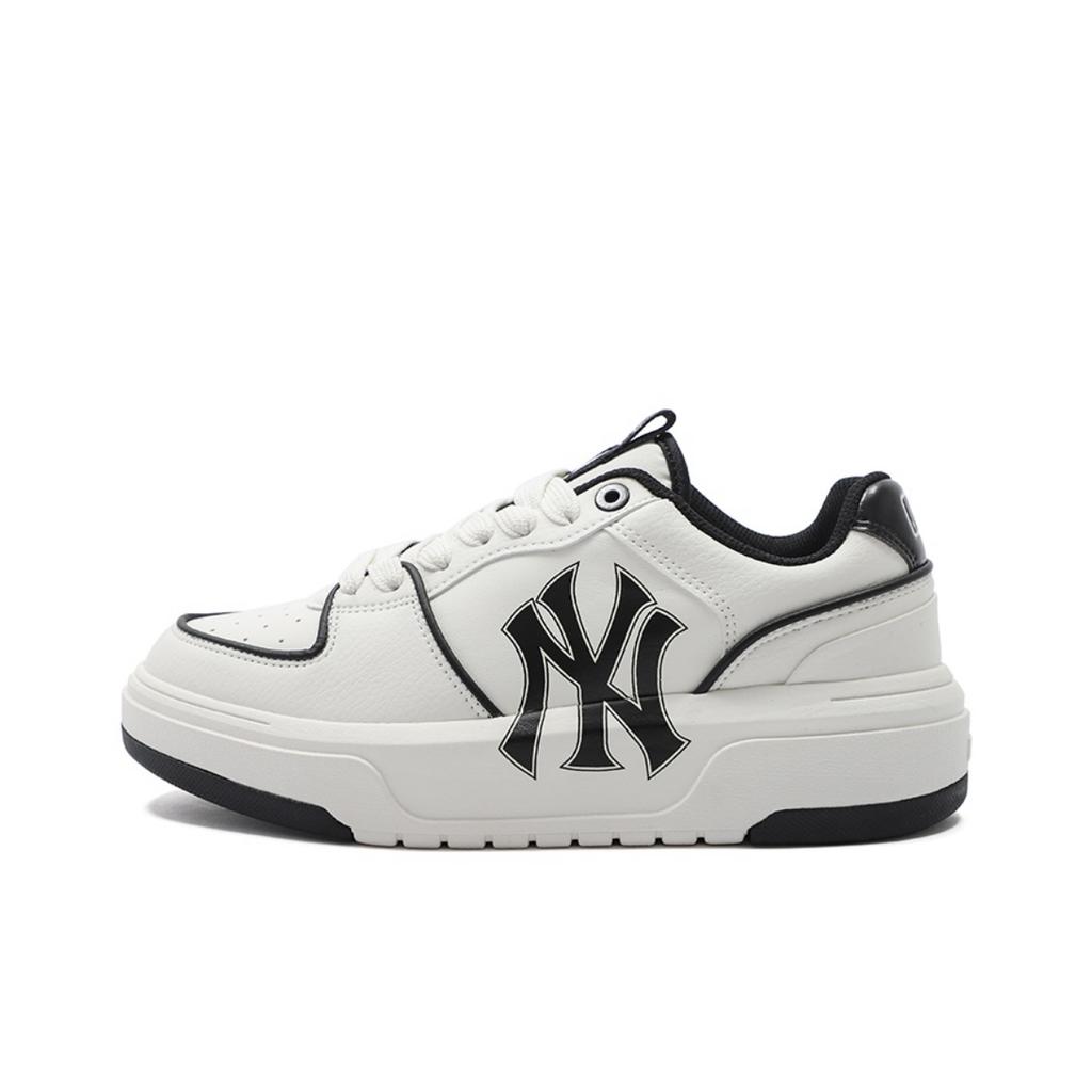 MLB Klobige Liner Rutschfest Abriebfest Niedrig geschnitten Skateboard-Schuhe Unisex Rosa Weiß 3ASXCA12N-50WHS(Team186-)