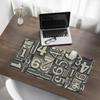Desk Pad for Keyboard and Accessories Retro Style Numbers 90x45 cm