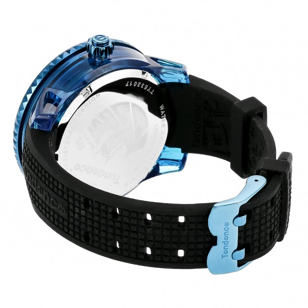 [Tendence] Uhr DC BATMAN Kollektion FLASH Batman Kollaboration Blaues Zifferblatt Nylon Mineralglas Quarz 51MM Uhr TY532017 Herren Schwarz