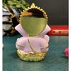 Gold Plated Ganesha with Terracotta Colour - Perfect for Car Dashboards, Office & Home Shelves, Diwali Puja, and Gifting