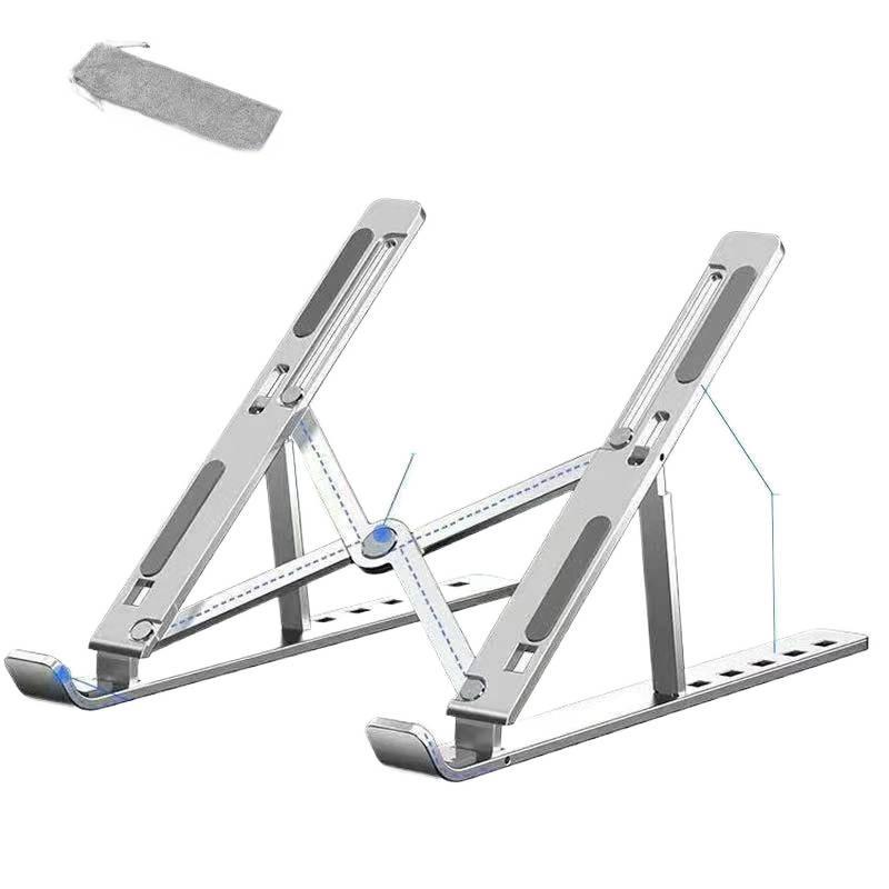 Aluminum Alloy Laptop Cooling Stand - Portable, Foldable, Multifunctional, Adjustable, and Vertical Storage