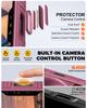 Shockproof Protective Wallet Case with Card Holder, Kickstand and Sliding Camera Cover for iPhone 17 Pro-Pink