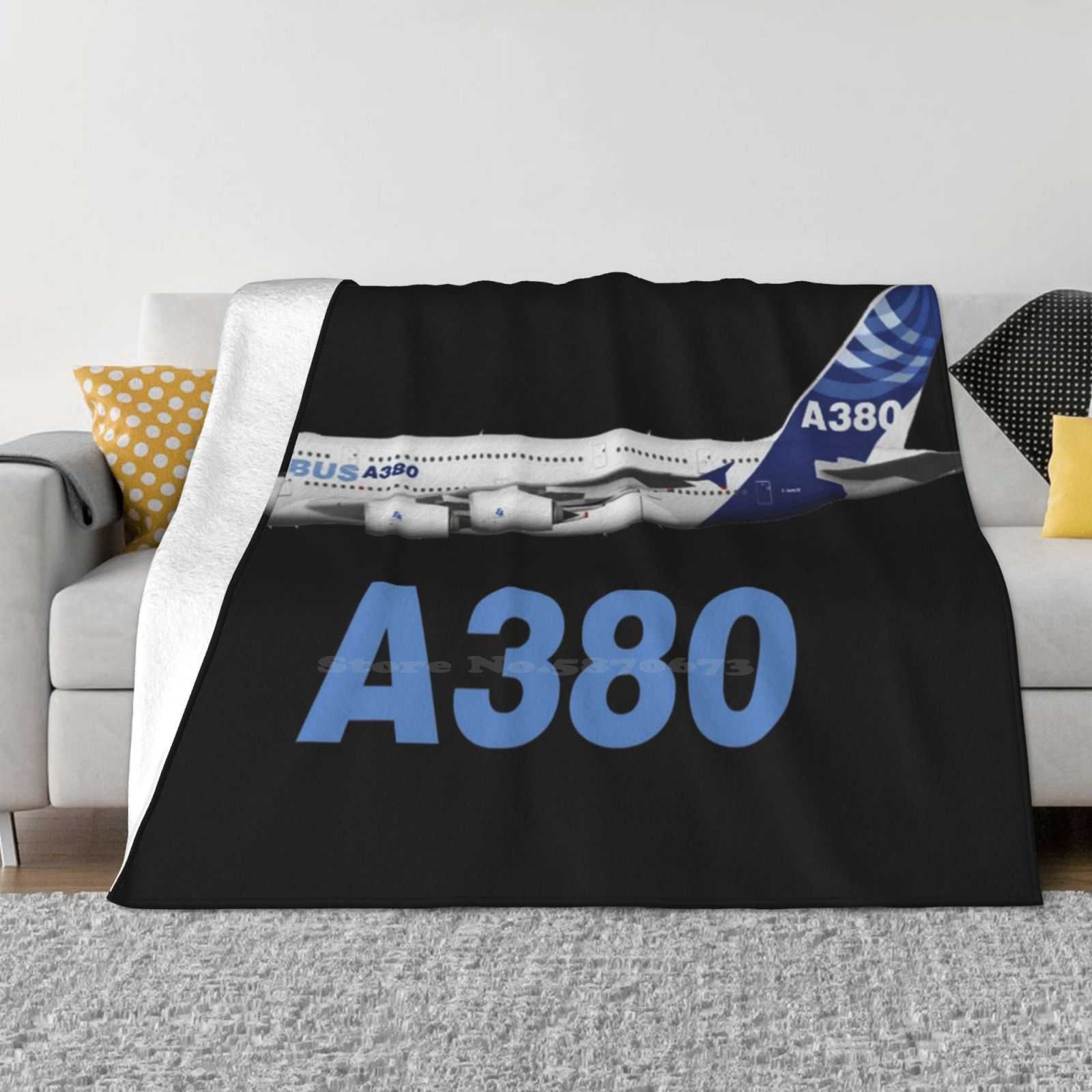 Airbus A380 Модная Мягкая Теплая Фланелевая Одеяло Пилот Самолет Летающий Авиа-Энтузиаст Boeing Airbus Аэропорт Авиатор Самолет Военный 30x40in