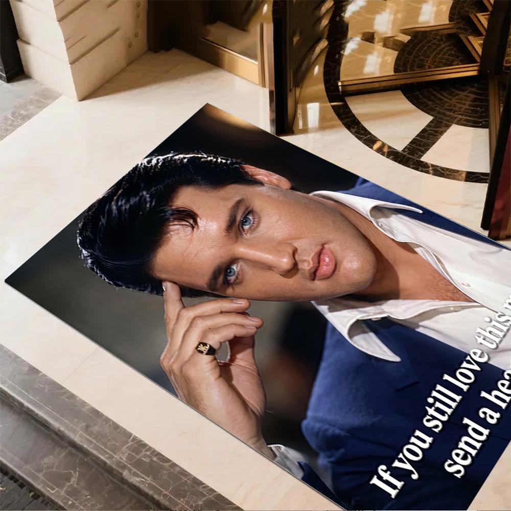 Love Elvis Presley Area Rug Suitable for Foyer Dining Room Outdoor Playrooms Antislip Carpet Office home decor Gift for Festivals