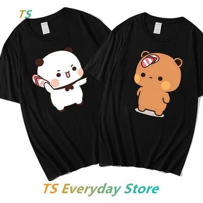 T-shirt di cotone da donnaCoppia Bubu sta lanciando infradito a Dudu T-shirt estiva in cotone Dudu è stato lanciato infradito da Bubu Da