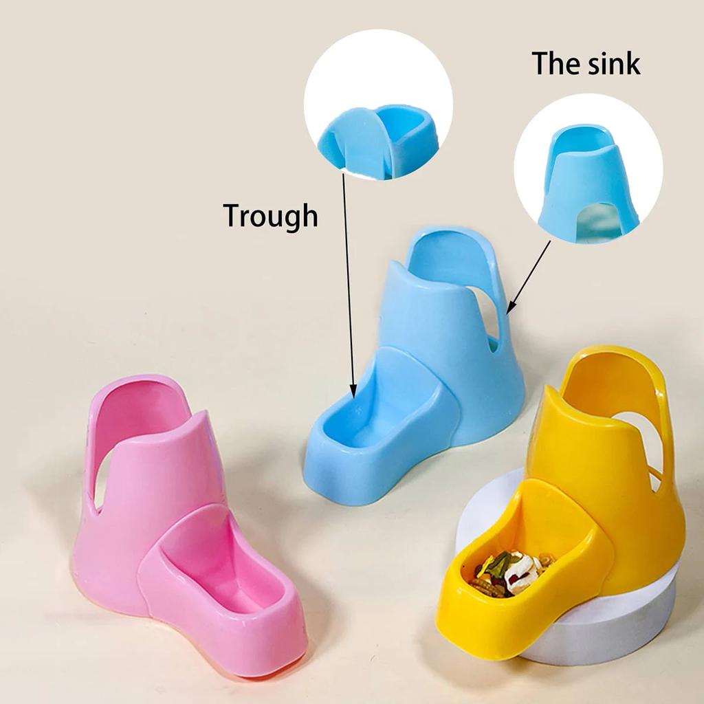 1pc - Pet supplies Hamster kettle drinking feeder ball feed automatic watertight eating and drinking
