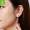 S925 Sterling Silver Star Cat Stud Earrings, Exquisite And Cute Small Animal Stud Earrings.
