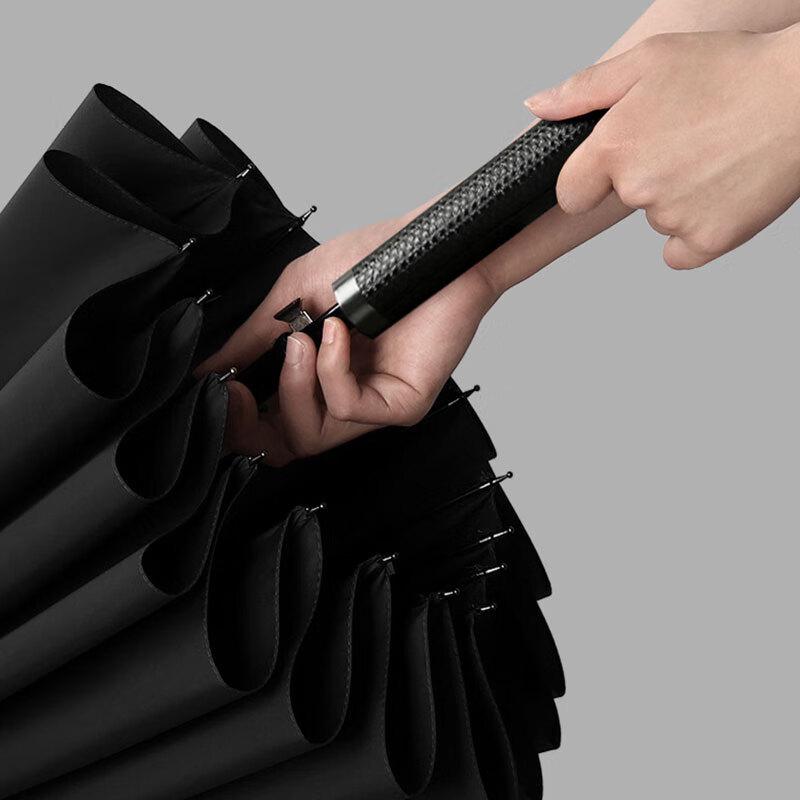 In-Stock Dual-Use Golf Umbrella: 16 Ribs, Leather Handle, Sun/Rain Protection, Automatic, for Two People, Great Gift and Promotional Item