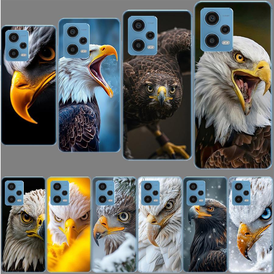 Majestic Eagle Gaze Phone Case For Redmi Note 13 12 14 15 Pro Plus 13R 11 11T 11E 11S 10 Pro 10S 9 9S Cover Cell Clear TPU Capa
