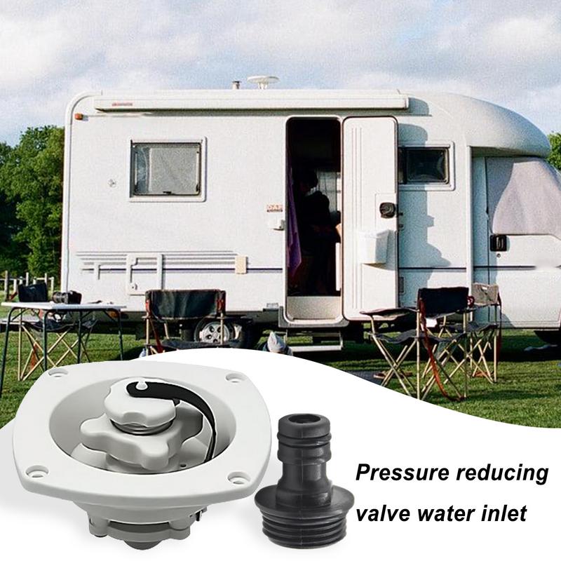 RV City Water Inlet RV Water Fill Inlet With Check Valve RV Fresh Water Inlet Connection Water Pressure Regulator For Boat