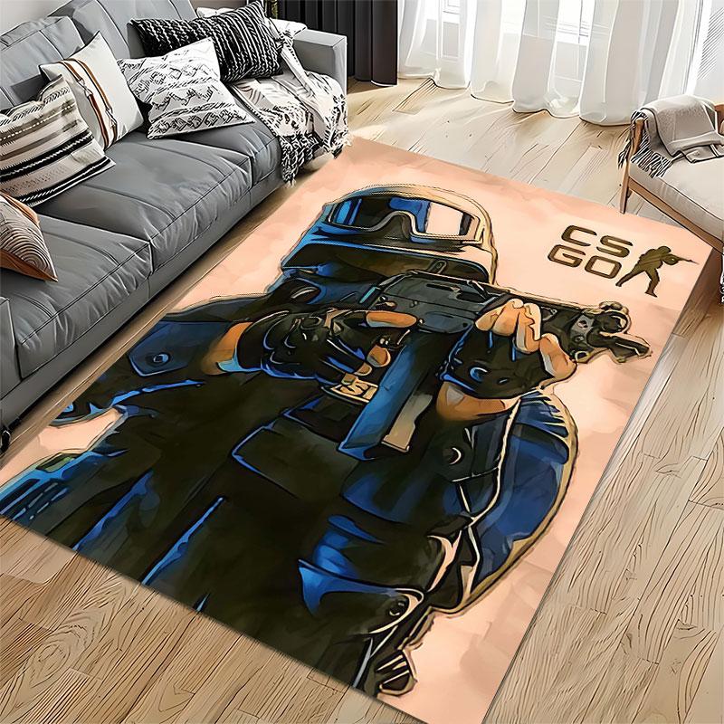 CSGO Tactical Soldier Design suitable as a non-slip mat for the living room or bedroom sofa