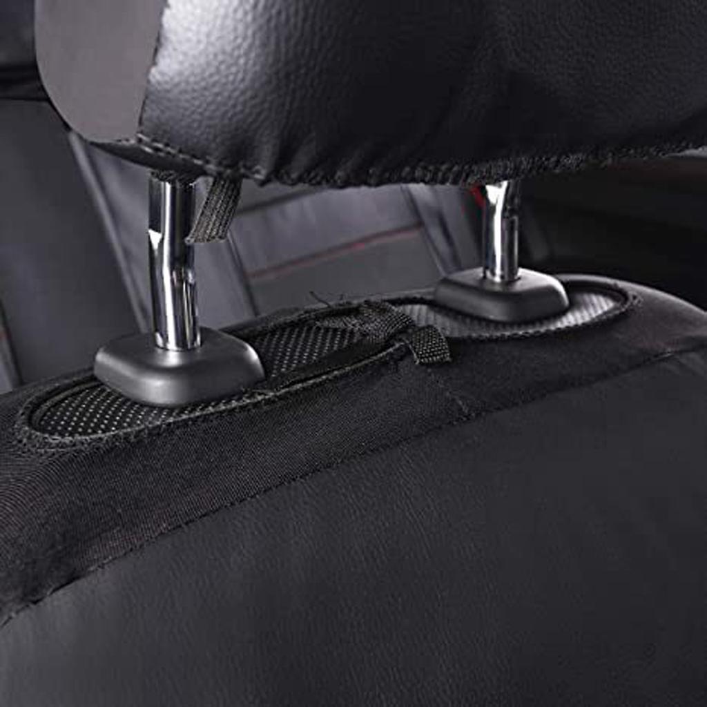 Universal Car Seat Covers, 9PCS PU Leather Front and Rear Seat Protectors, Full Set Auto Seat Covers, Front Seats