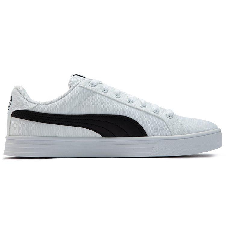 Puma Smash Vulc Retro Casual Skateboarding Shoes Unisex White Black Shoe 'White Black' 385554-01