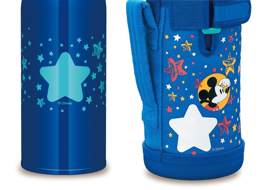 Thermos Garrafa Disney Mickey Blue Star BLS Isolada a Vácuo, 2 Vias, Mouse, 630ml/600ml, FHO-600WFDS