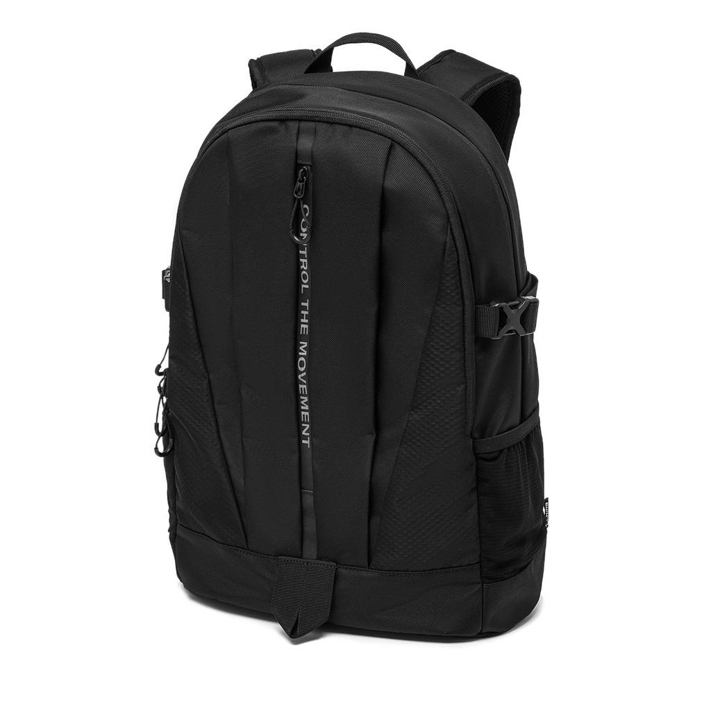 Li Ning Fitness Series Letter Logo Print Zipper Large Capacity Polyester Backpack Unisex Backpack Black ABST315-1