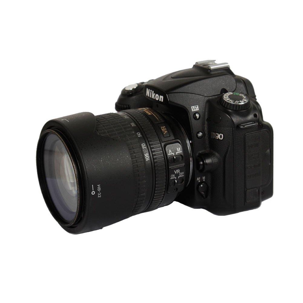 Kinokoo Lens Hood Compatible with Nikon and D7200 and ABS Resin HB-32 D5300, D7100, Lenses, 18-105, 18-135, 18-140, 18-70 Mm,
