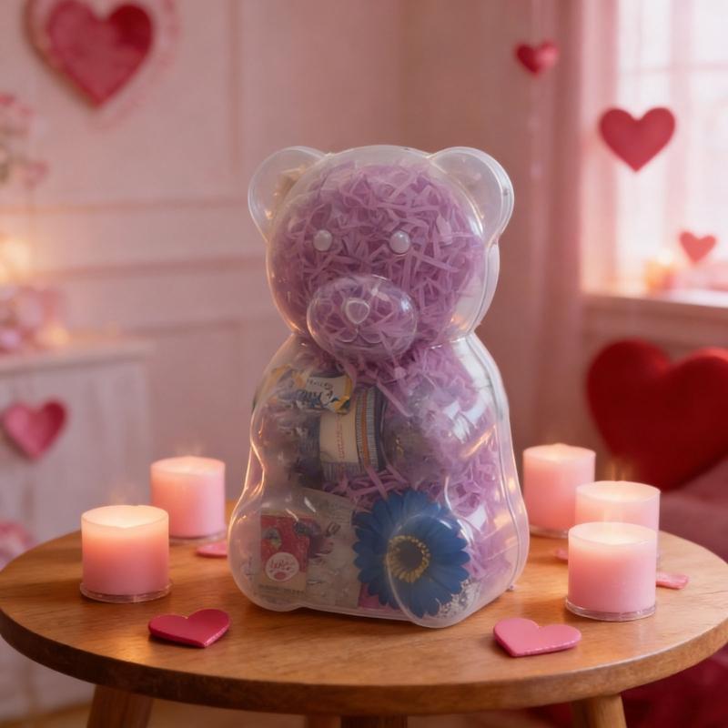 Bear Shape Candy Storage Container Craft Of ABS Plastic With Tight Seal Lid For Kitchen Organization