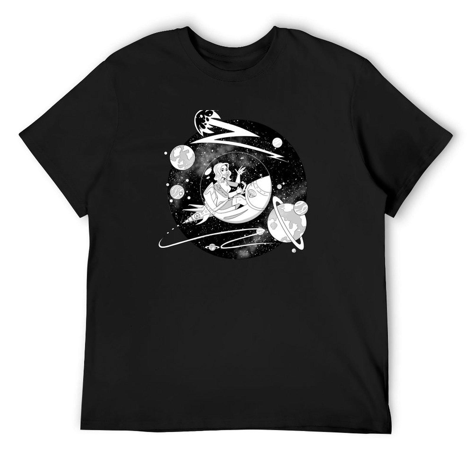 

Vintage Sci-Fi Starship Ad T-Shirt for a boy summer clothes anime oversized t shirts for men 4XL